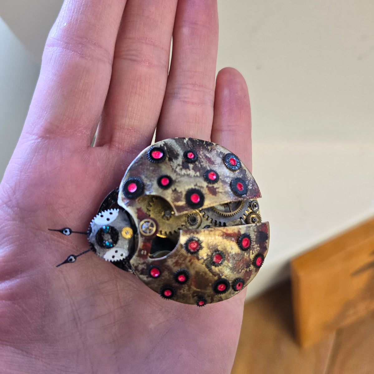 Original Sculpture Art- Small "Time Ladybugs"