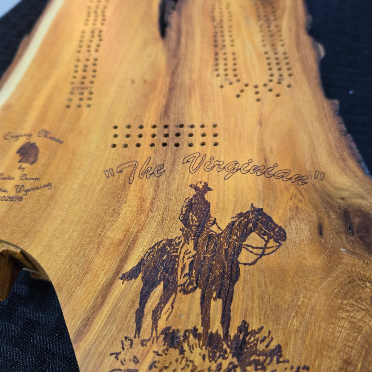 Cribbage Board - Large- "The Virginian" Western Themed