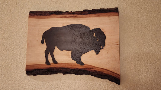 Wall Plaque-  Bison Buffalo Board