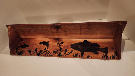 Coat Rack and Shelf - Fish Aquatic Scene