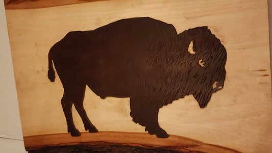 Wall Plaque-  Bison Buffalo Board