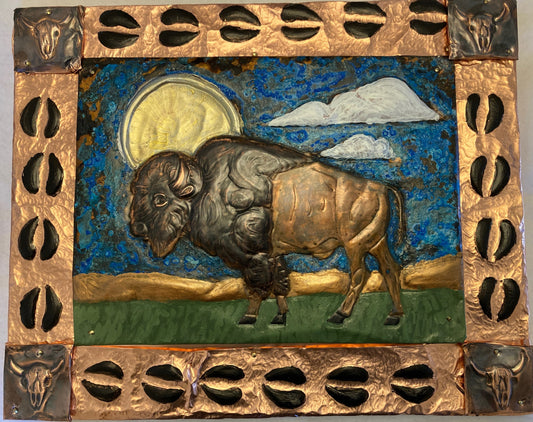 Tooled Copper Art - Horizon Bison