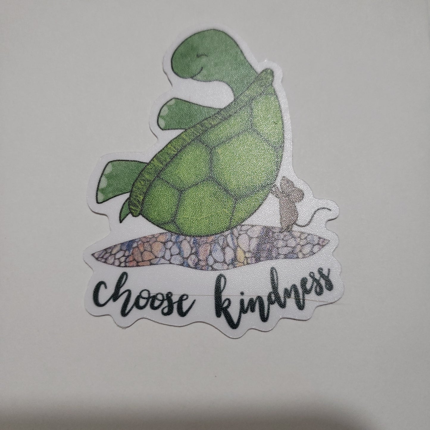 " Choose Kindness " Turtle and Mouse Sticker