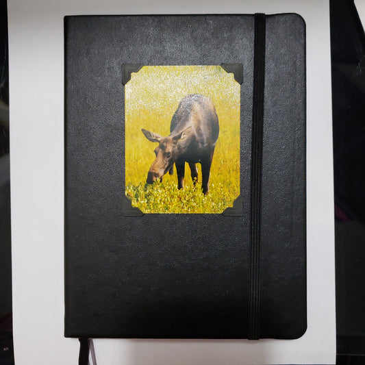 " Wyoming Moose Photograph " Black Lined Journal