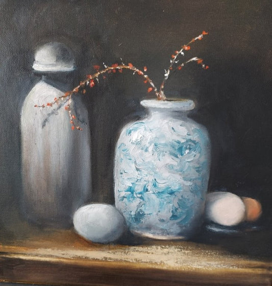 Original Oil Painting- "Grandma's Jar"