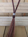 Horsehair " Alamar Knot " Necklace with Stainless Steel Bead
