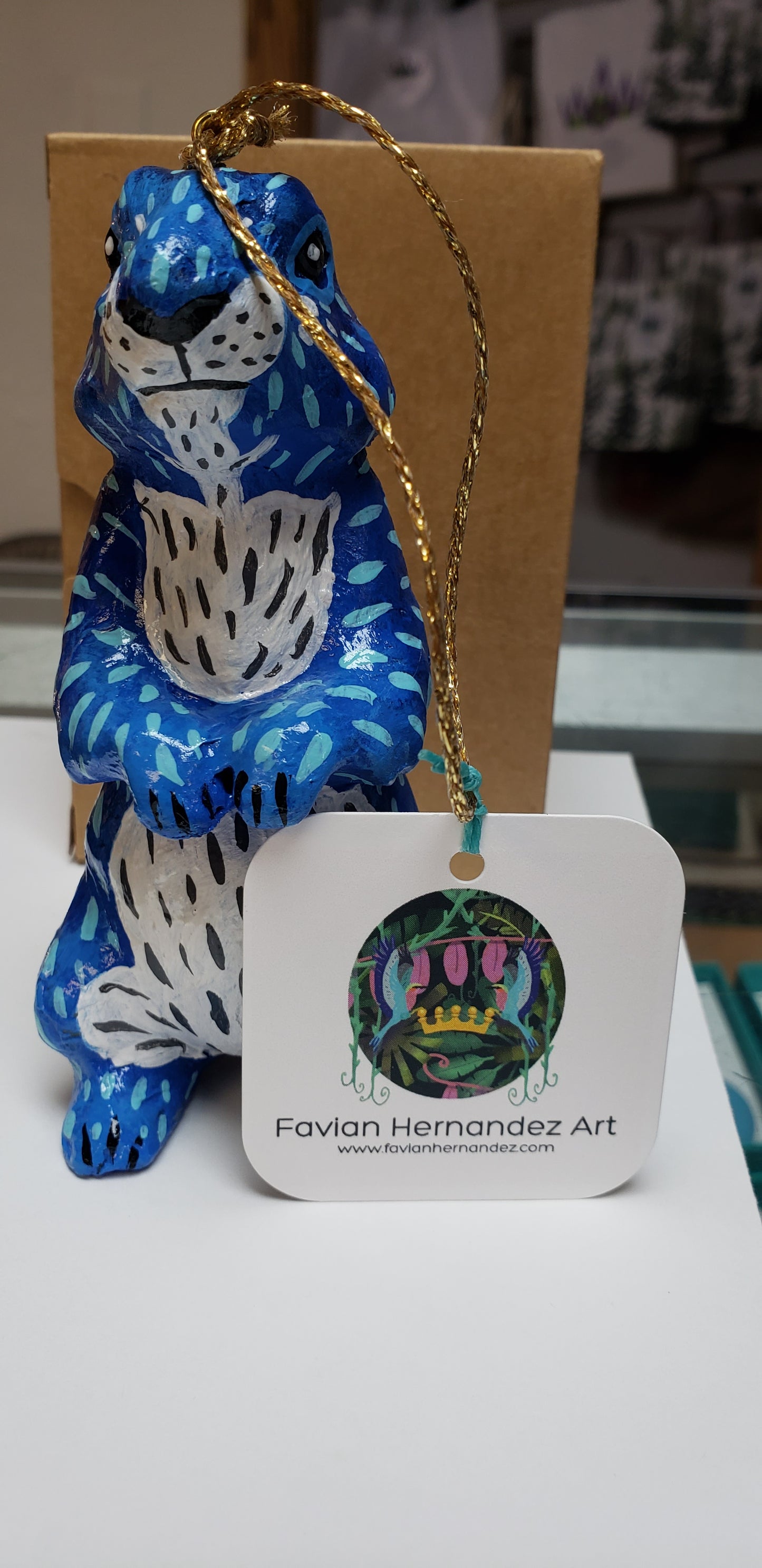 Prairie Dog Collectible Ornament Art Ornament by Favian Hernandez