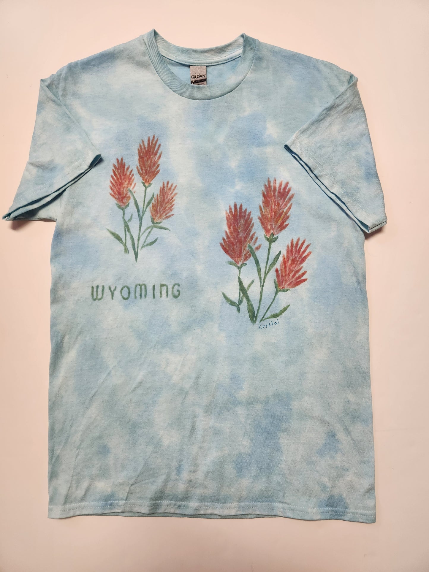 Adult Medium " Indian Paintbrush "  Wyoming Tee Shirt