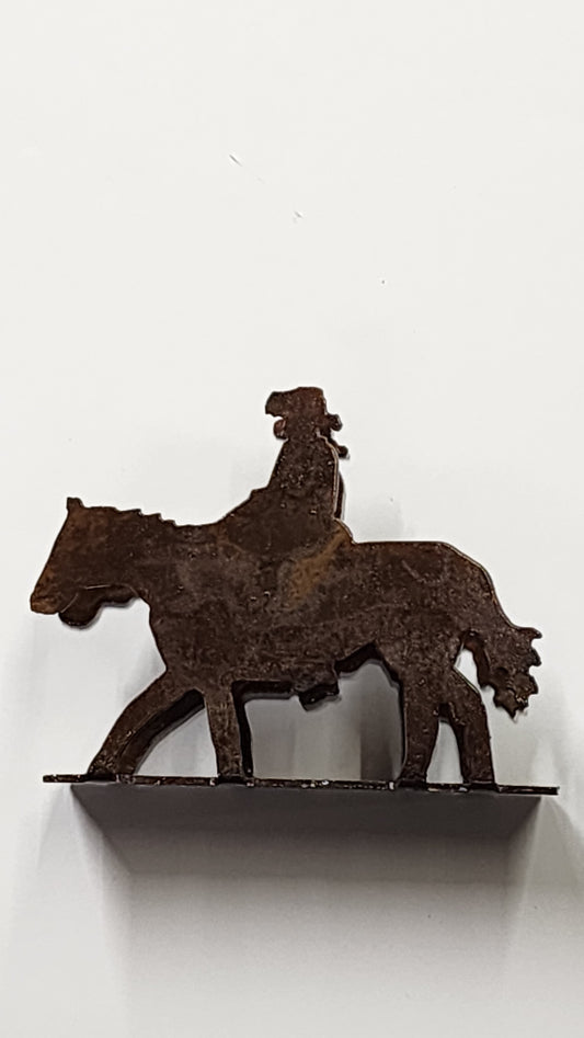 Cowboy and Walking Horse Business Card Holder