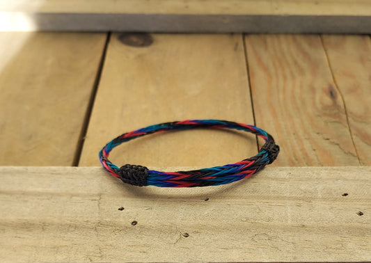 Hand Braided Horsehair Single Adjustable Bracelet