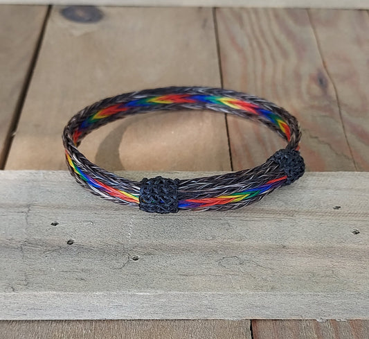 Hand Braided Horsehair Wide Adjustable Bracelet