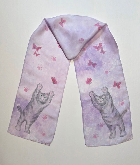 Silk Scarf - Kitten