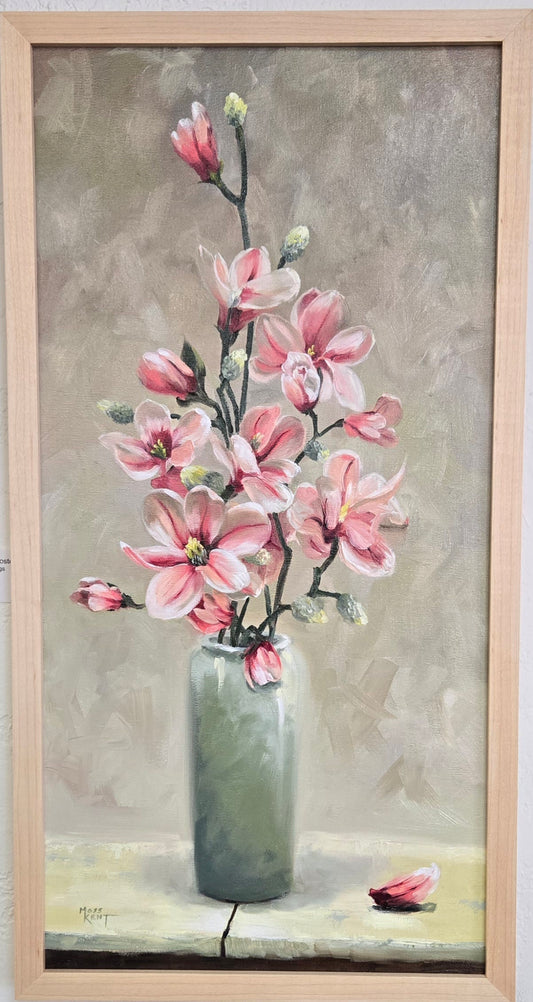Original Framed Oil Painting- "Elegance" Orchid Flower