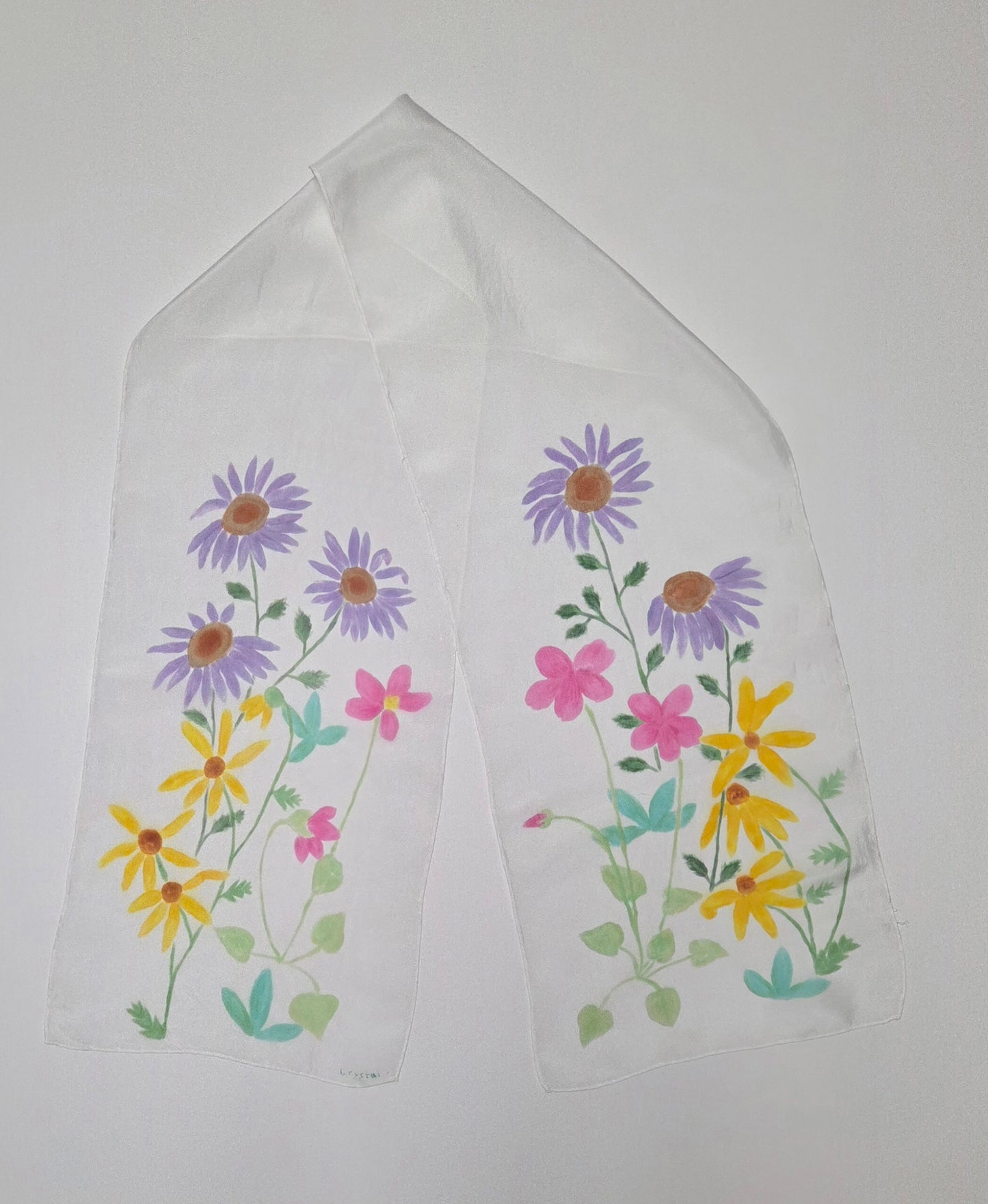 Silk Scarf - Streamside Wildflowers