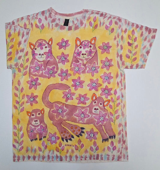 T-Shirt- Peruvian Art Four Pumas