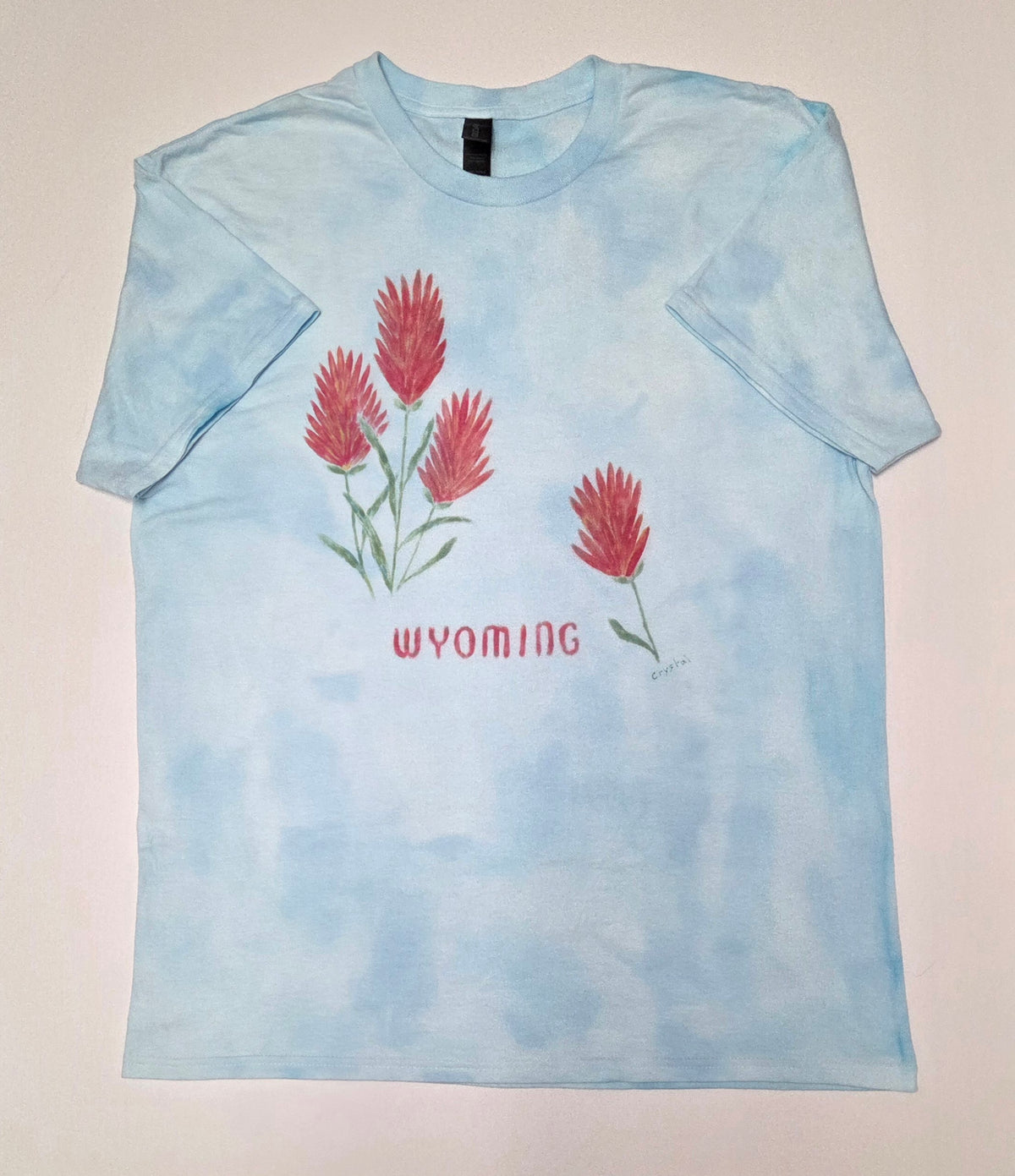 Tee Shirt  - "Wyoming" Indian Paintbrush Hand Dyed