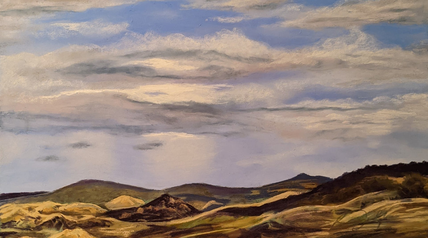 " Over the Hills is the Western Sky " Framed Original Pastel