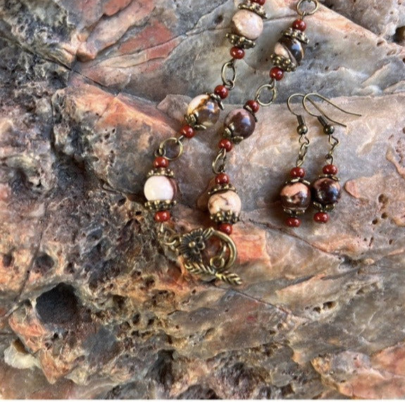 " Always Take the Scenic Route " Necklace And Earring Set