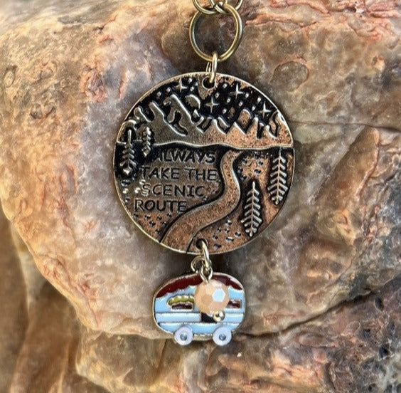 " Always Take the Scenic Route " Necklace And Earring Set