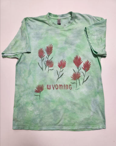 Adult Large " Indian Paintbrush "  Wyoming Tee Shirt