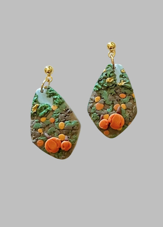 " Pumpkin Patch " Polymer Clay Earrings
