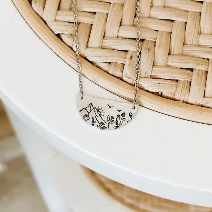 Necklace - Mountains and Flowers