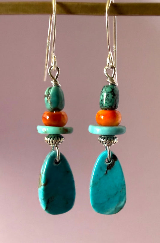 Earrings - Kingman Oval Turquoise