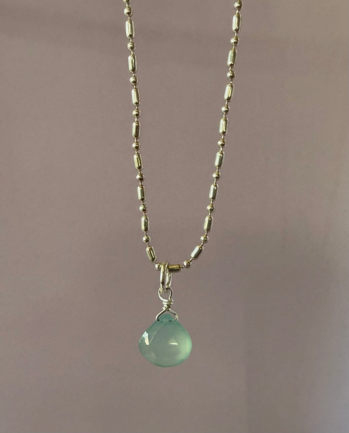 Necklace - Chalcedony Crystal with Silver
