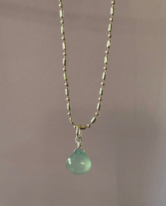 Necklace - Chalcedony Crystal with Silver