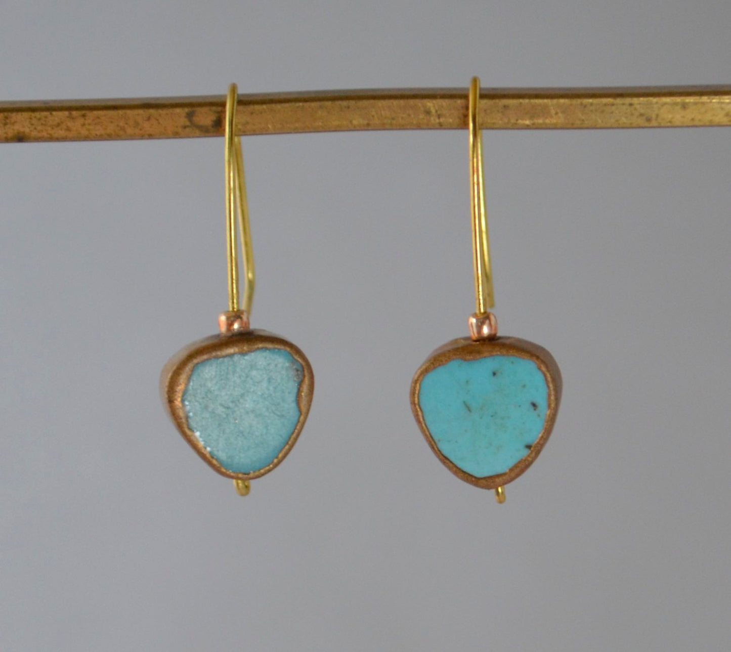 Turquoise Triangle With Gold