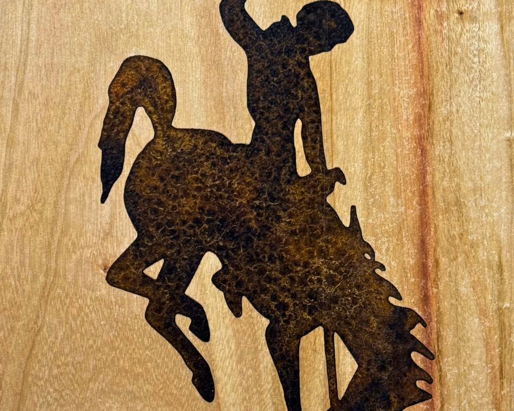 Wyoming Cowboys™ Charcuterie Cheese Board - 18x9x1", One-of-a-Kind Artisan Piece
