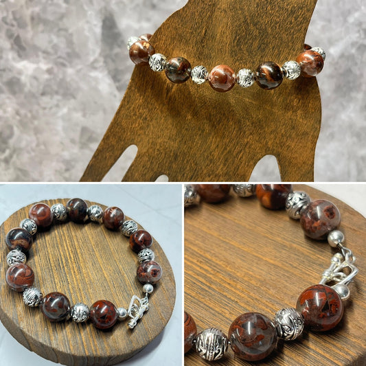 Bracelet - Pietersite and Silver