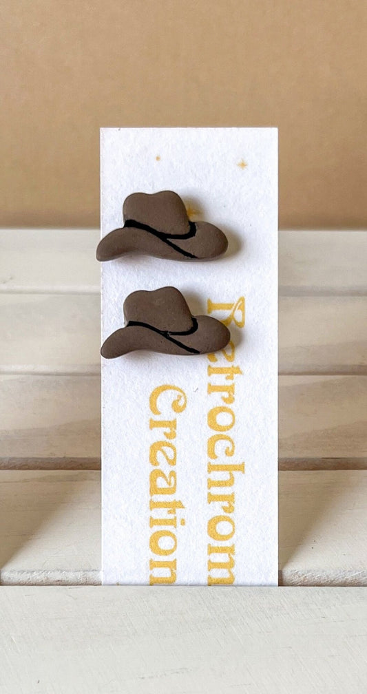 " Cowboy Hat " Polymer Clay Earrings
