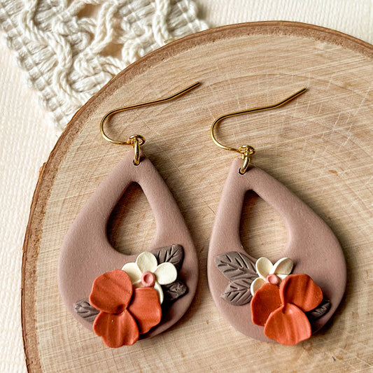 " Fall Bouquet " Polymer Clay Earrings