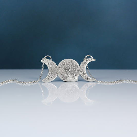 Triple Goddess Moon Necklace