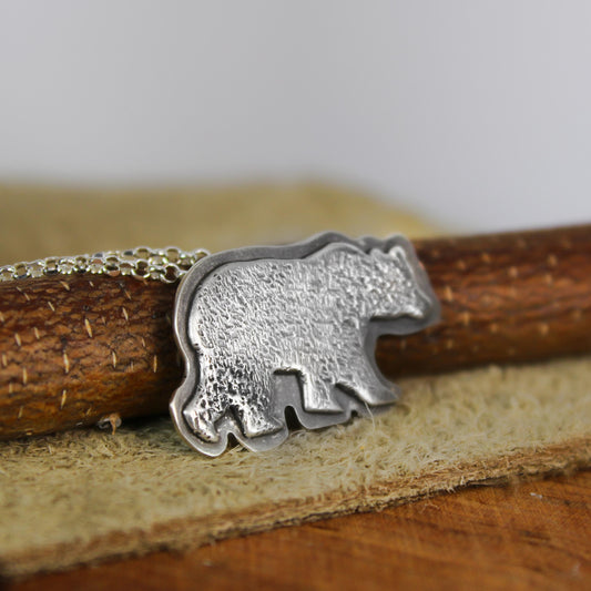 Textured Bear Necklace