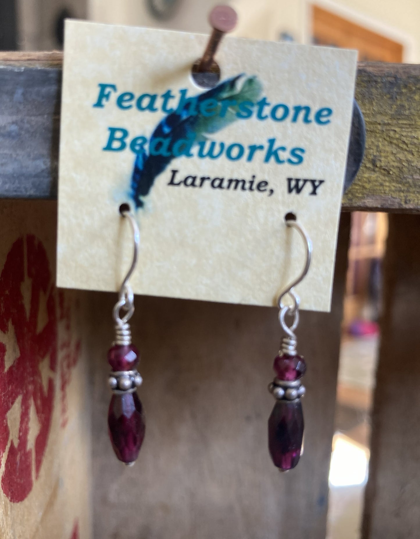 Earrings- Garnet