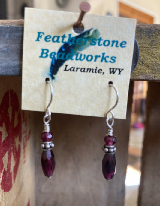 Earrings- Garnet