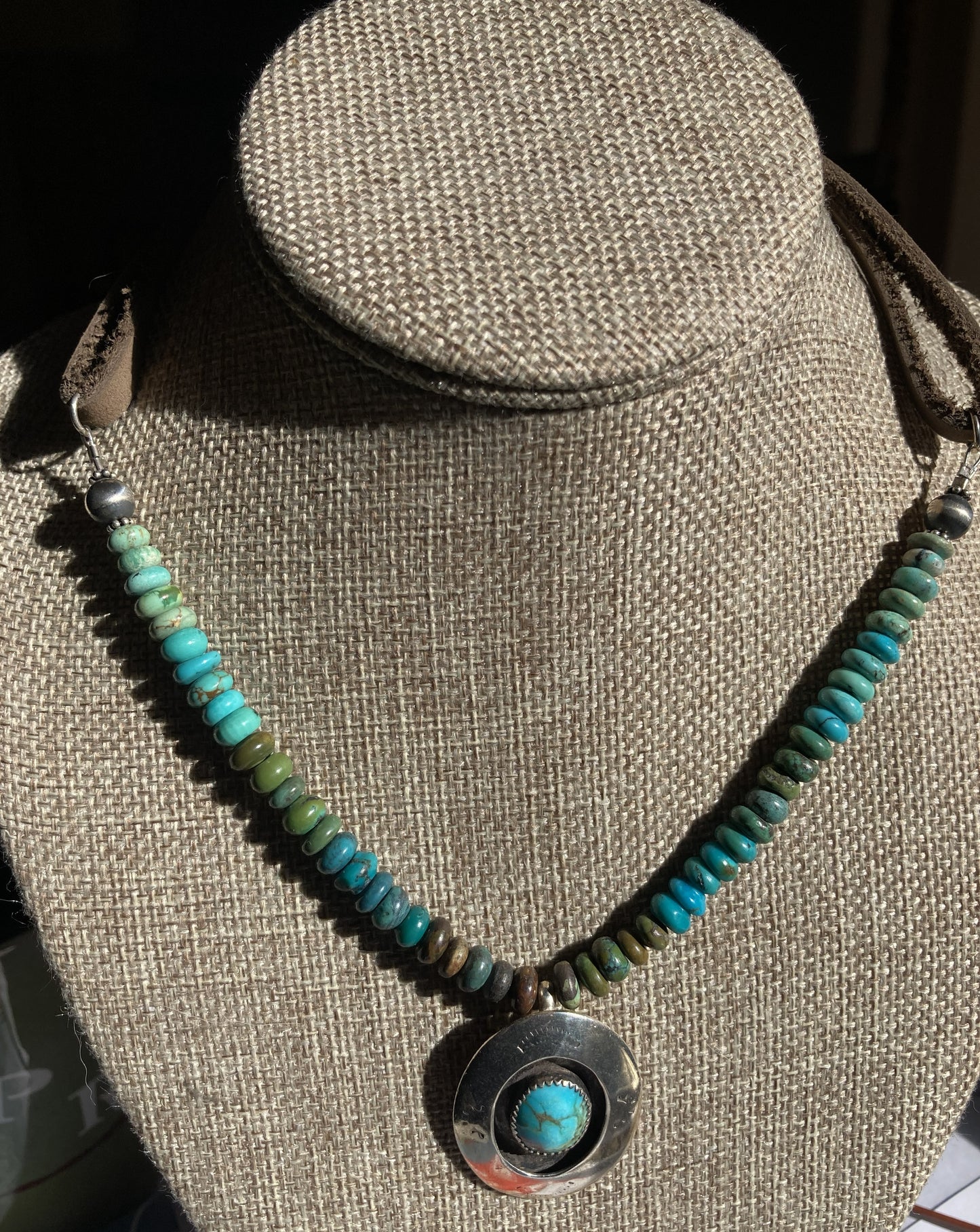 Necklace-Turquoise In Native American Pendant