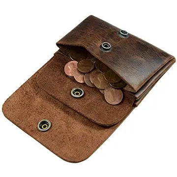 Leather Wallet- Brown- Two Pocket