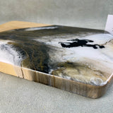 Solid Maple Wood " Steamboat "  Cheese Board with 24K Gold