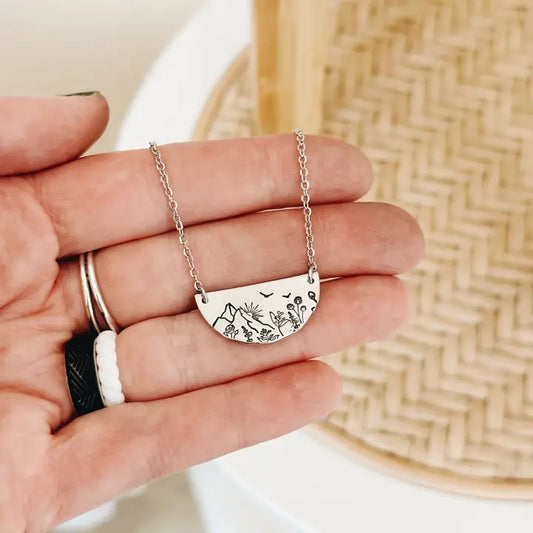 Necklace - Mountains and Flowers