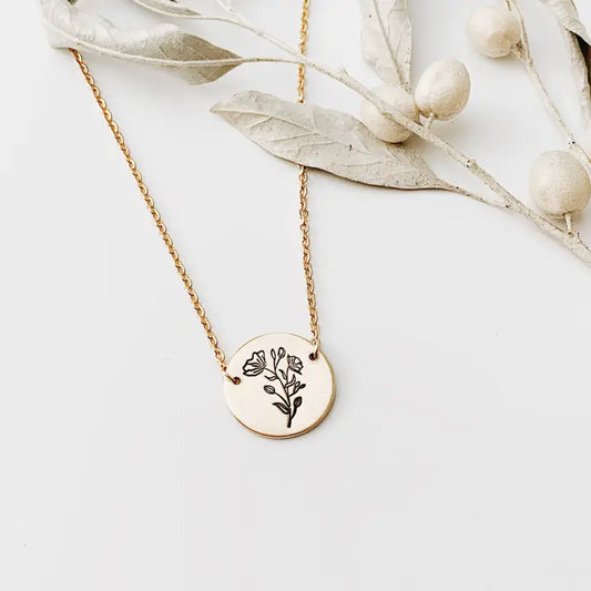 Necklace - Wild Poppy Circle