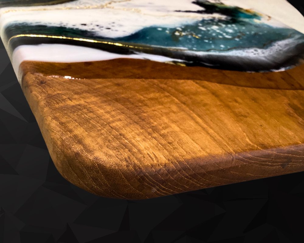 Rustic Luxury: Handcrafted Light House Charcuterie Board with 24K Gold Accents