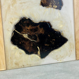 Custom Made Serving Tray with Petrified Wood in Resin