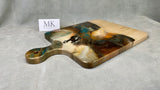Solid Maple Wood " Steamboat "  Cheese Board with 24K Gold