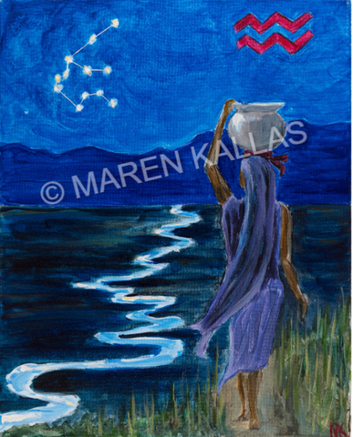 " Aquarius " Print of Original Artwork