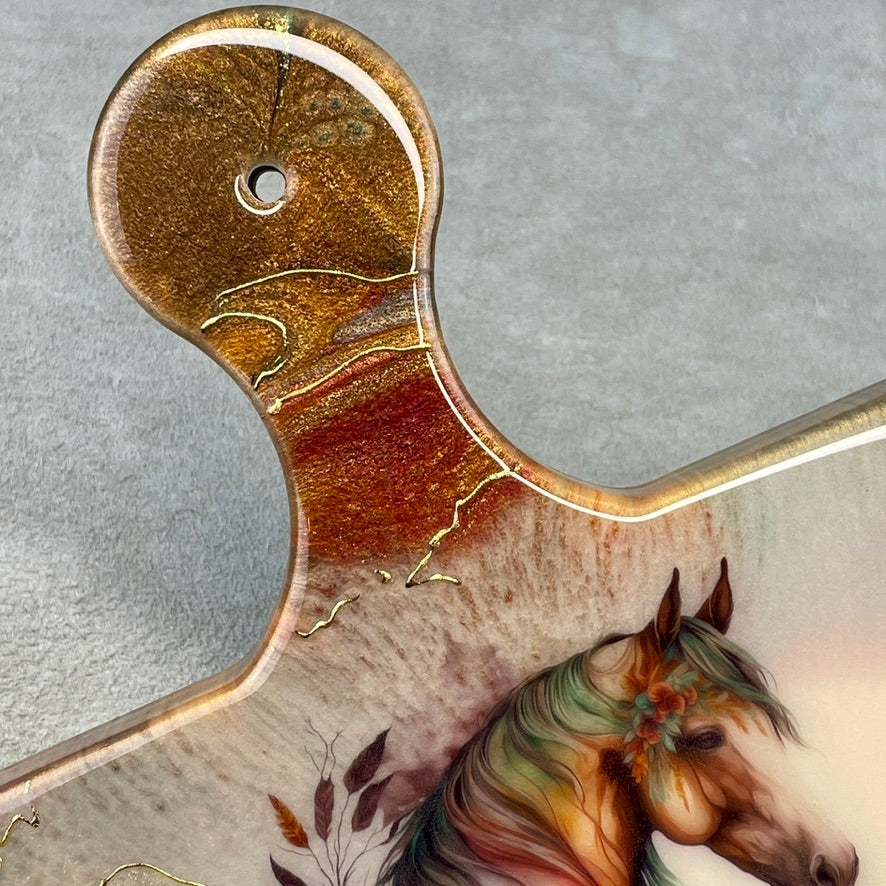 " Horse " Artisan Handmade Cheeseboard