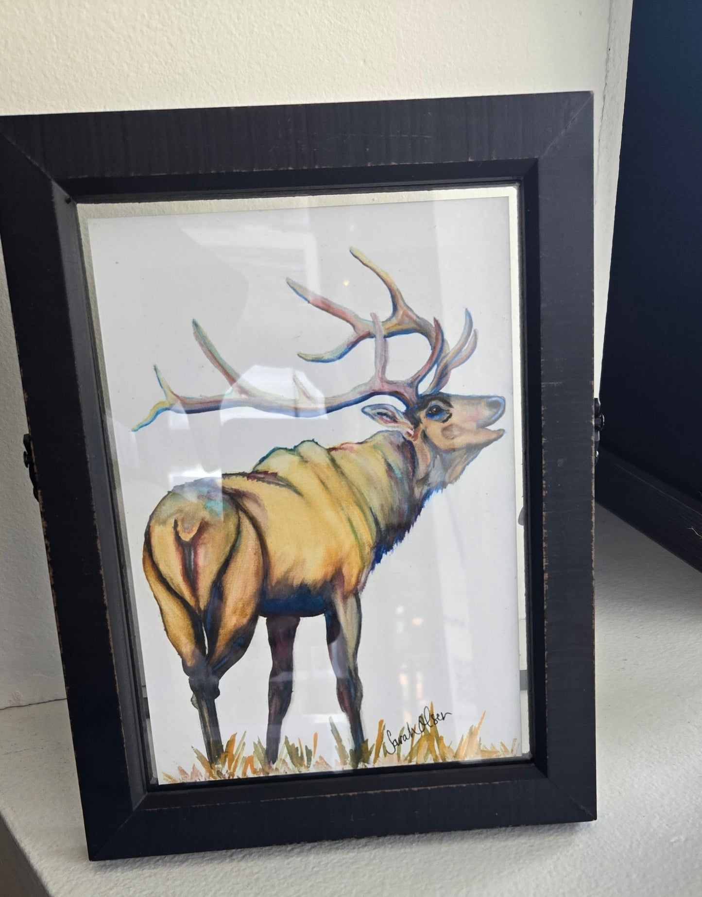 Watercolor Print- "The Elk" Elk in Bugle