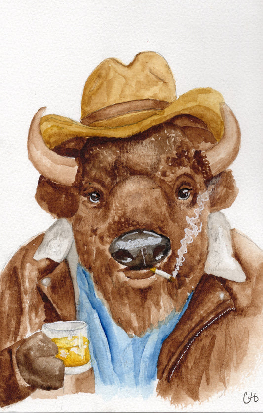 Watercolor Art Print - " Russ "